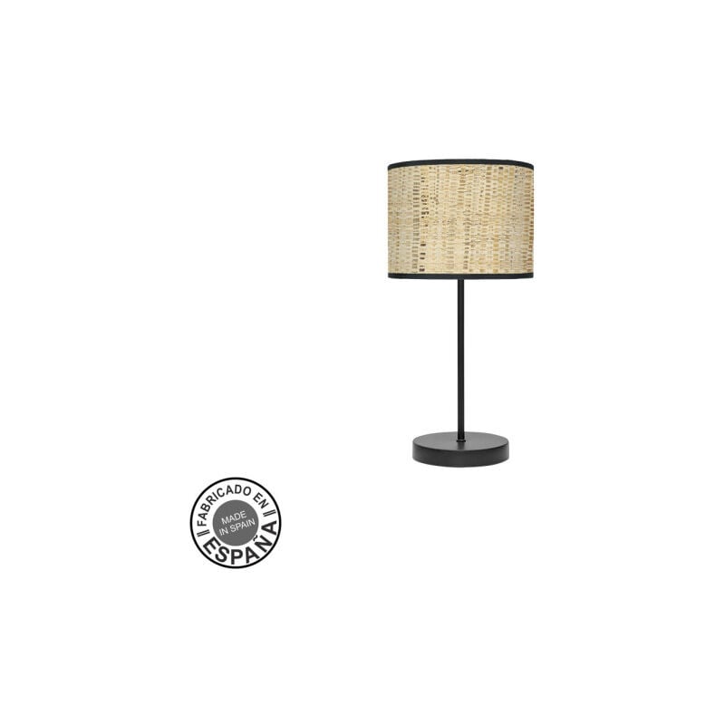 foto del prodotto fabrilamp lampada da tavolo fashion 1xe14 nero marrone scuro 42x17x 17 cm