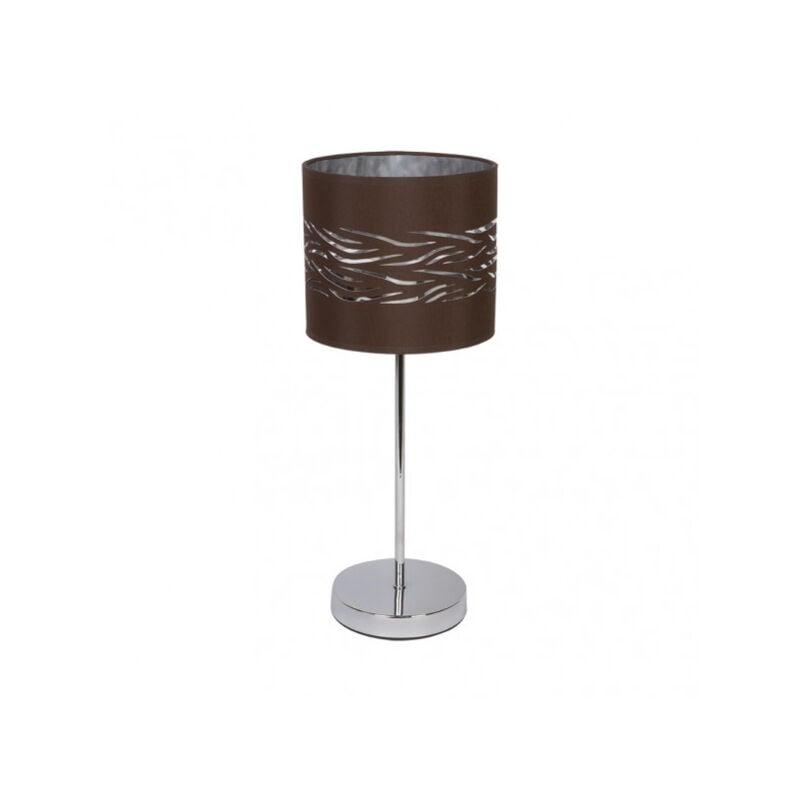foto del prodotto fabrilamp lampada da tavolo fog 1xe14 cromo marrone argento 43x17x17 cm