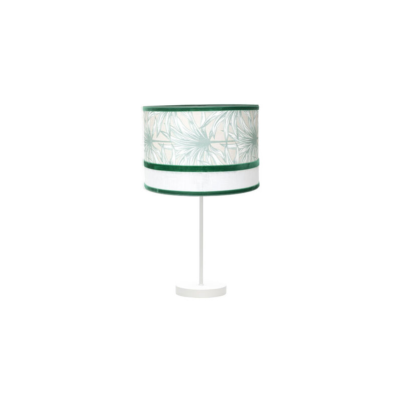 foto del prodotto fabrilamp - lampada da tavolo grande caledonia 1xe27 bianco/verde 61x30x30cm