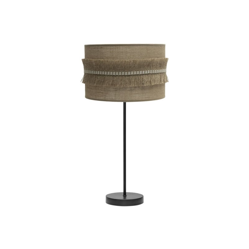 foto del prodotto fabrilamp lampada da tavolo grande kala 1xe27 nero sacco 63x30x30 cm con frange