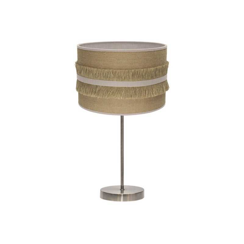 foto del prodotto fabrilamp lampada da tavolo grande natalia 1xe27 pelle sacco beige 62x30x30 cm