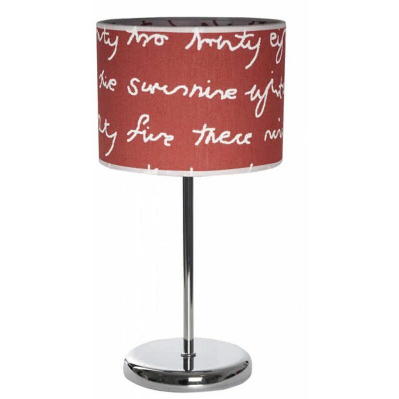 foto del prodotto fabrilamp lampada da tavolo letters rosso bianco 1xe14 20x43cm 