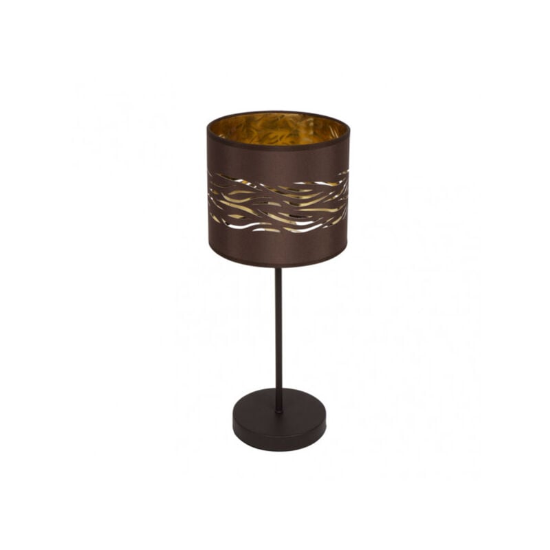 foto del prodotto fabrilamp lampada da tavolo mist 1xe14 marrone marrone dorato 43x17x17 cm