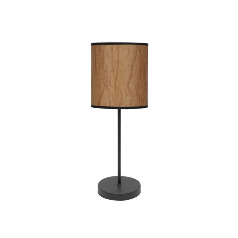 foto del prodotto fabrilamp lampada da tavolo modello papiro 1 luce pergamena nero