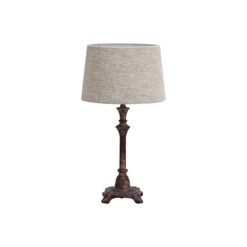 foto del prodotto fabrilamp lampada da tavolo molly 1xe27 rustico marrone 39x20x20x20 cm