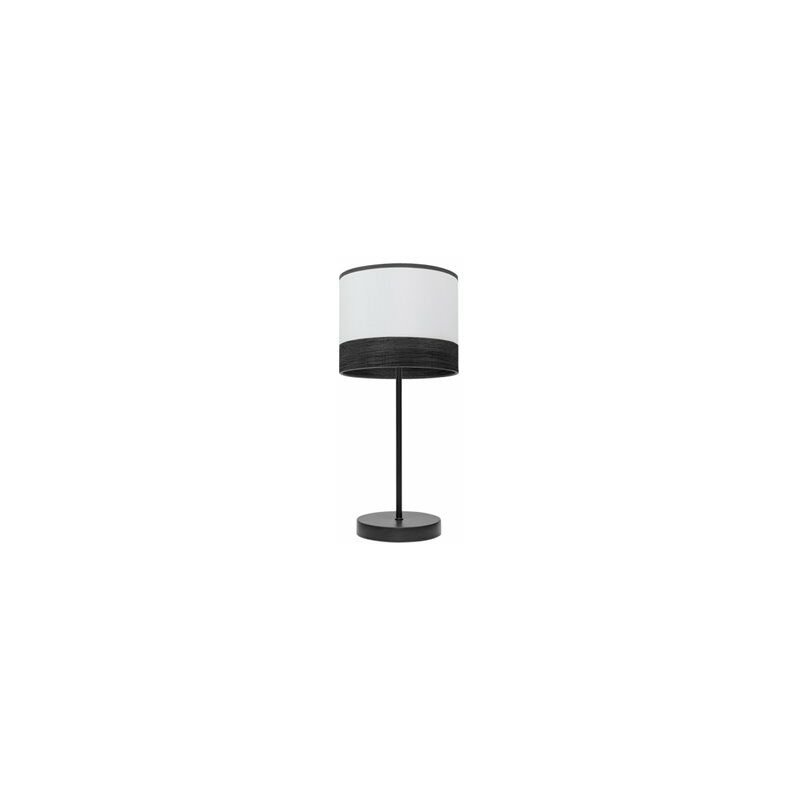 foto del prodotto fabrilamp lampada da tavolo olga 1xe14 nero bianco legno nero 42x18x18 cm
