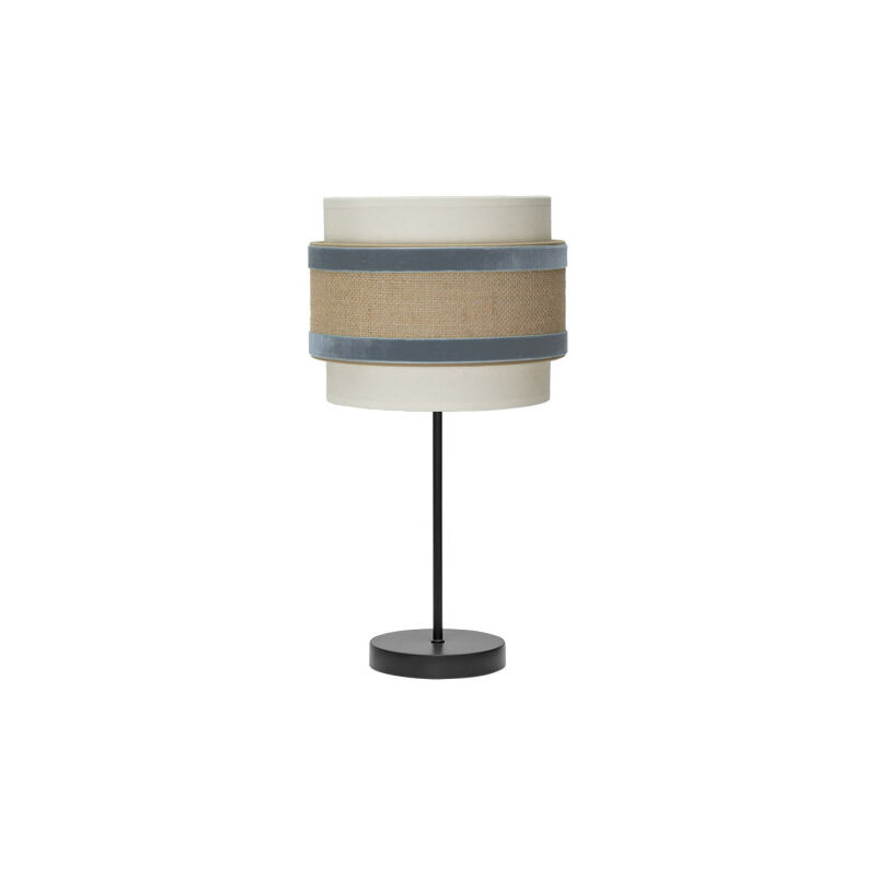 foto del prodotto fabrilamp lampada da tavolo piccola corniola 1x14 beige blu 47x18x18cm