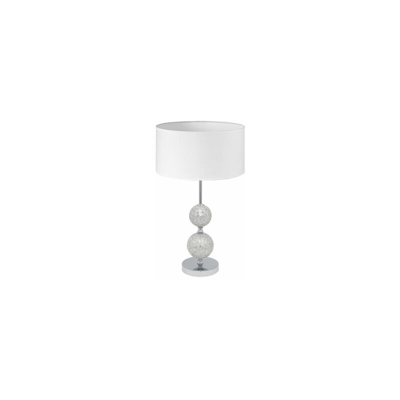 foto del prodotto fabrilamp lampada da tavolo salaria 1xe27 cromo schermo bianco 35d