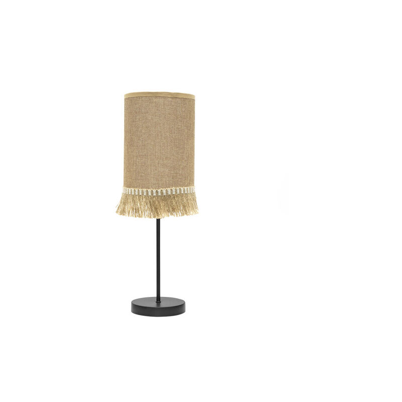foto del prodotto fabrilamp lampada da tavolo sibila in stile rustico nero sabbia