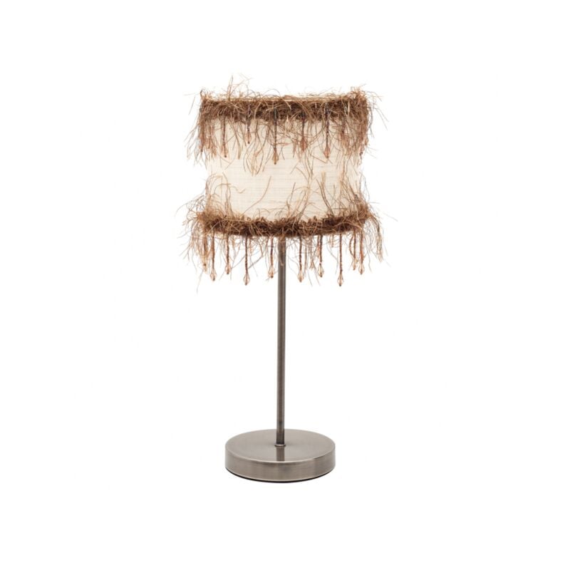 foto del prodotto fabrilamp lampada da tavolo threads 1xe14 beige 42,5x17x17 cm