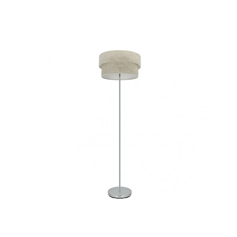foto del prodotto fabrilamp lampada da terra 1lit x e27 modello doppio smile cromo grigio cemento
