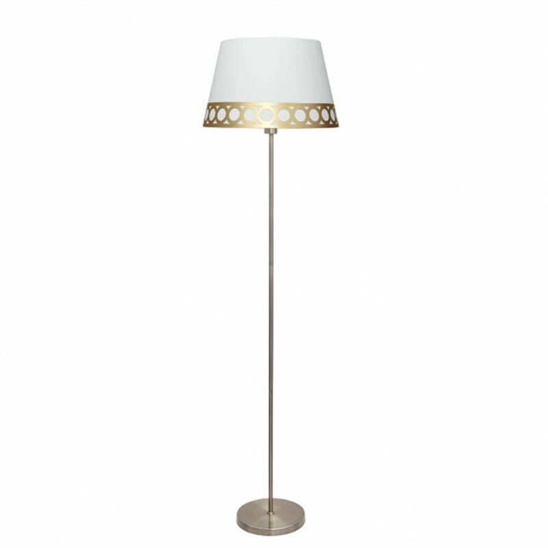 foto del prodotto fabrilamp lampada da terra dalia 1xe27 bianco oro of .