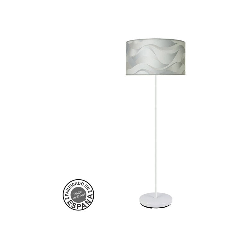 foto del prodotto fabrilamp lampada da terra de lampada da terra moda 1xe27 bianco ola grigio