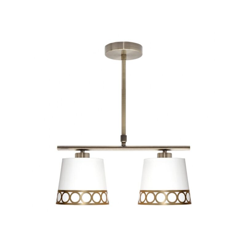foto del prodotto fabrilamp lampada dalia 2xe14 bianco oro regx40x16 cm
