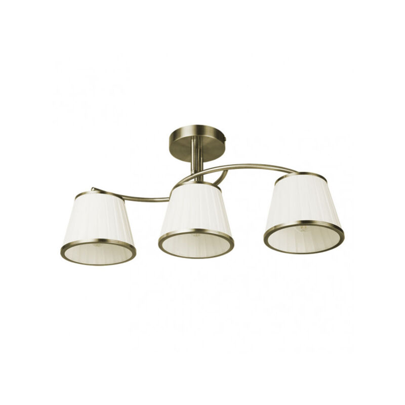 foto del prodotto fabrilamp lampada de 3 luci lantanas in pelle con paralume