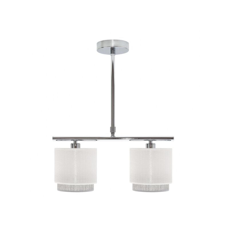 foto del prodotto fabrilamp lampada kenya 2xe14 bianco grigio of .
