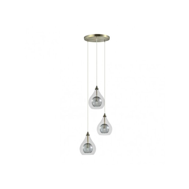 foto del prodotto fabrilamp lampada lhasa 3xg9 pelle regx30x30 cm