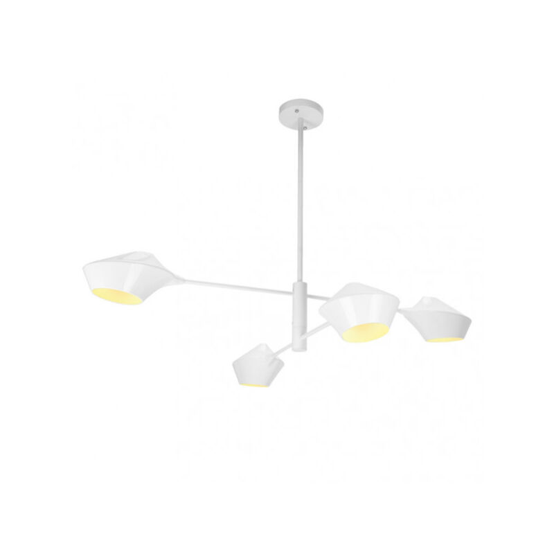 foto del prodotto fabrilamp lampadario beijing di 4 luci in finitura bianco .