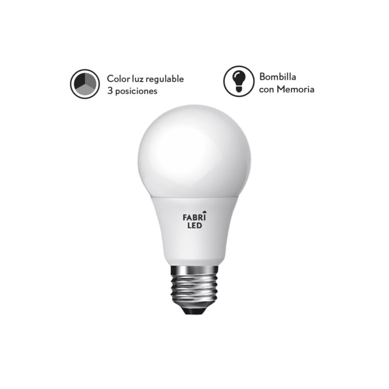 foto del prodotto fabrilamp - lampadina 11w standar e27 3000k,4000k, 6000k 1100lm fabriled con memoria