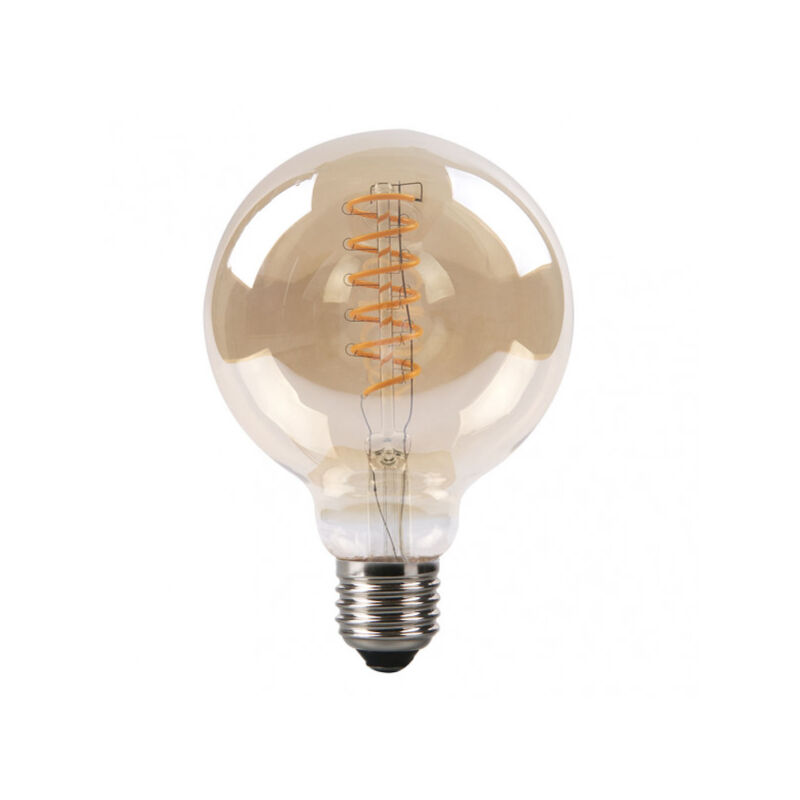 foto del prodotto fabrilamp lampadina filamen.spiral vert.globe 13x9,5d 4w e27 amber 250 lm 2200k