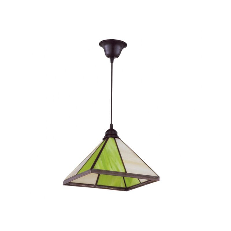 foto del prodotto fabrilamp lanterna a sospensione piramide pistacchio 1x27 regx27