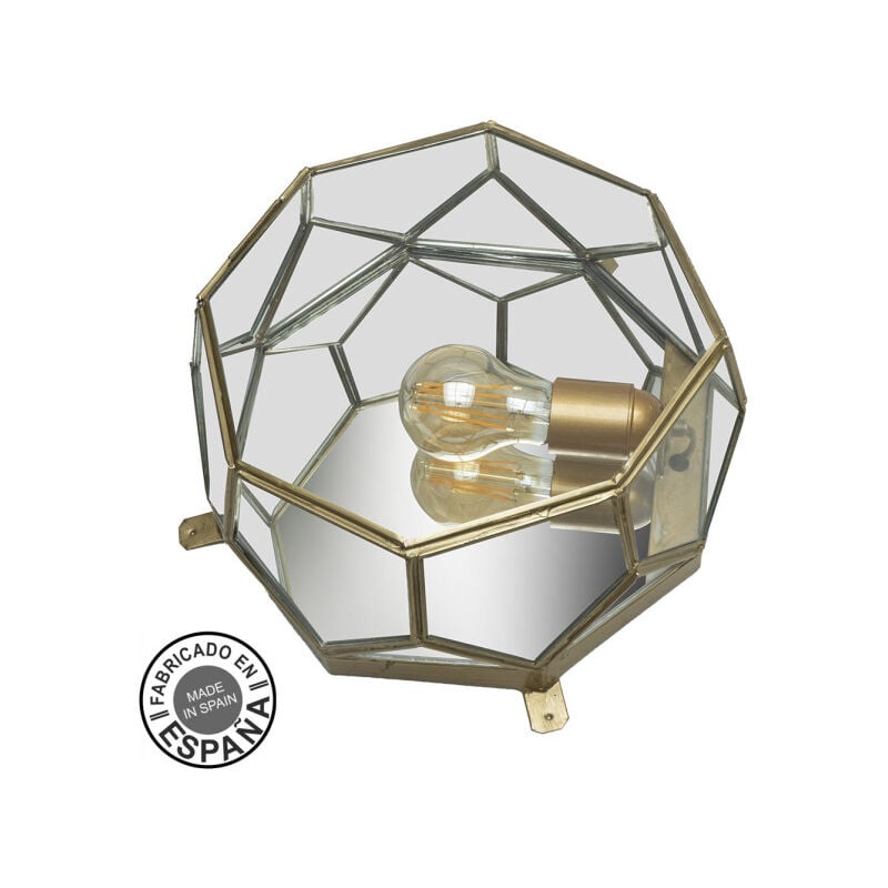 foto del prodotto fabrilamp lente della lampada a soffitto 1xe27 in pelle 13x25x25 cm