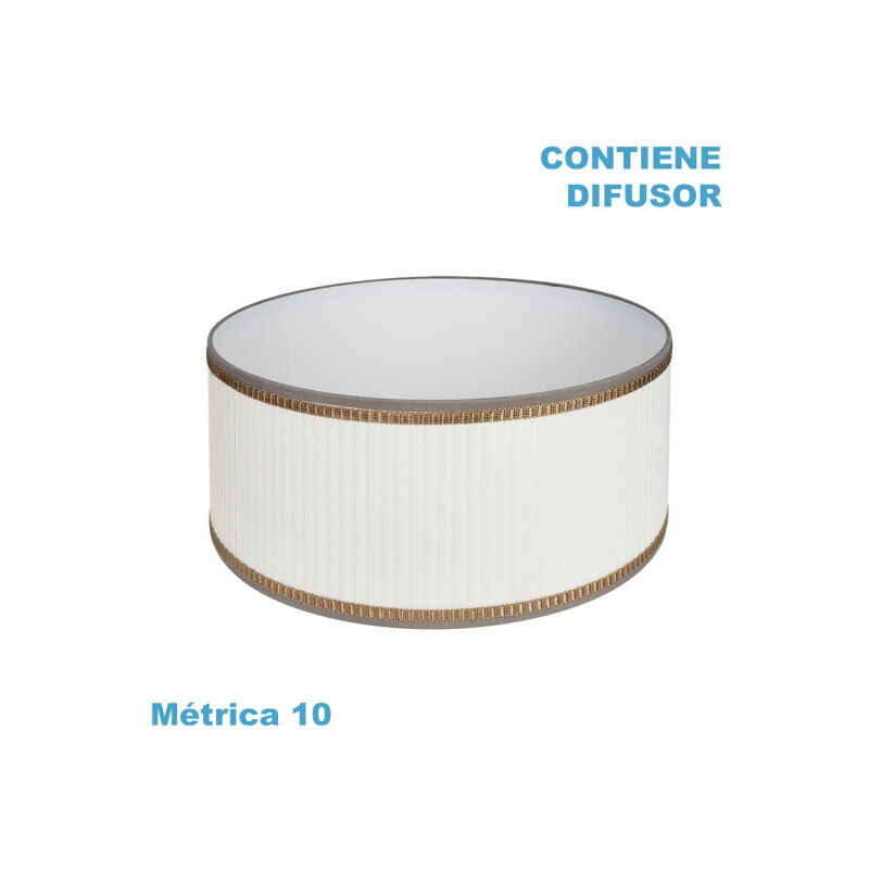foto del prodotto fabrilamp m10 soprano pendente beige 50dx50dx22h diffusore incluso