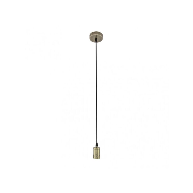 foto del prodotto fabrilamp montatura a sospensione de soffitto puja regolabile in altezza e27 220 240 v ip20 de metallo color cuoio