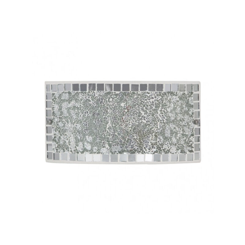 foto del prodotto fabrilamp mosaico lampada da parete rettangolare cromata modello tenore