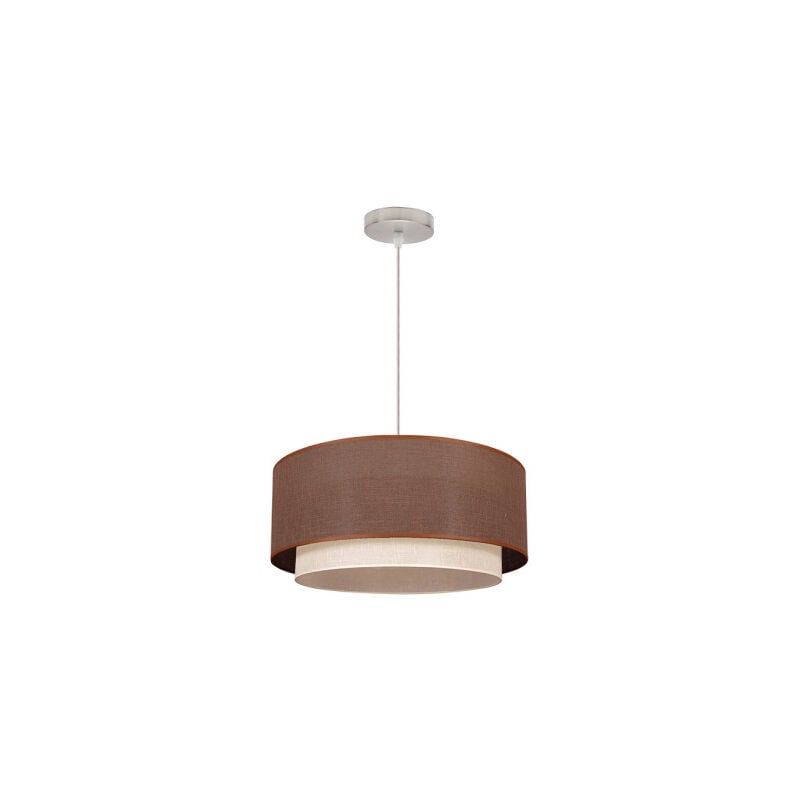 foto del prodotto fabrilamp my lamp doppio pendente 1l. beige marrone cilind 35 25 reg 