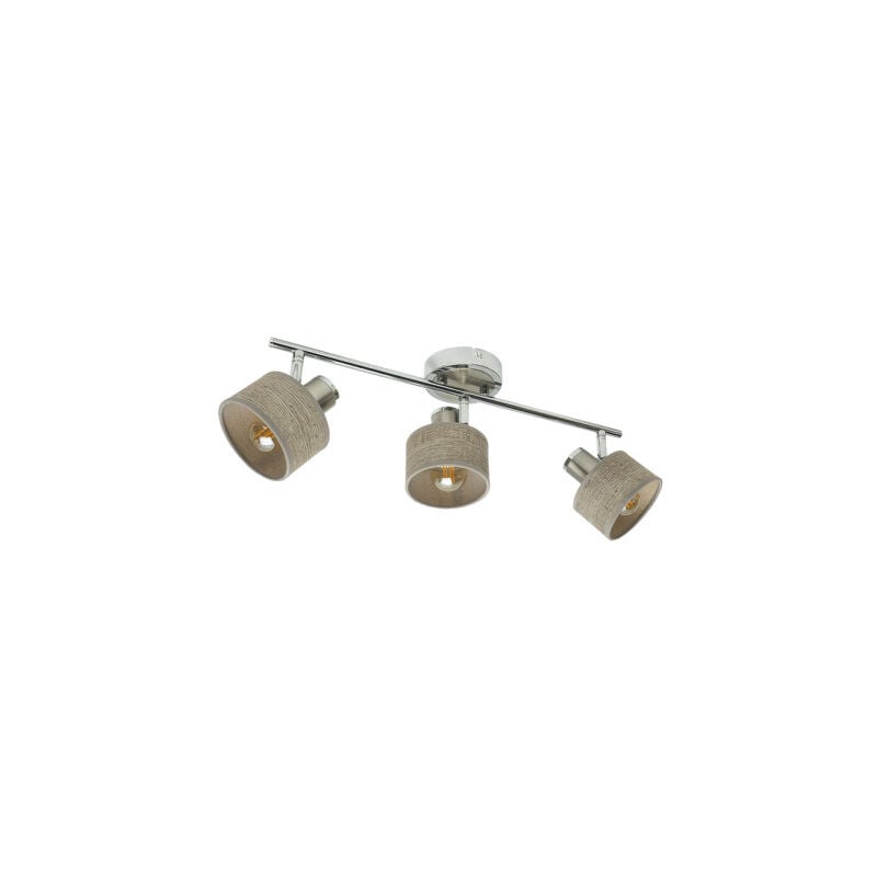 foto del prodotto fabrilamp nando 3xe14 cromo nickel grigio opaco faretti orientabili 16x51x10 cm