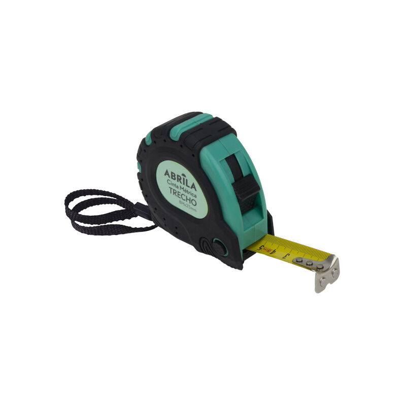 foto del prodotto fabrilamp nastro di misurazione 8mx25mm nero verde autobloccante, clip magnetica, clip, antiscivolo, antiscivolo