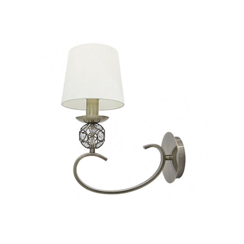 foto del prodotto fabrilamp ordo ez lampada da parete con paralume beige