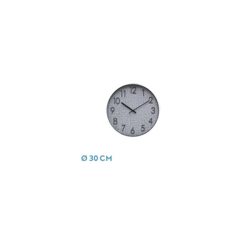 foto del prodotto fabrilamp orologio da parete higueron bianco grigio 30x30x0,6 cm movimento continuo