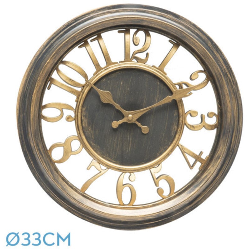 foto del prodotto fabrilamp - orologio da parete limbo limbo in pelle invecchiata 33d movimento continuo