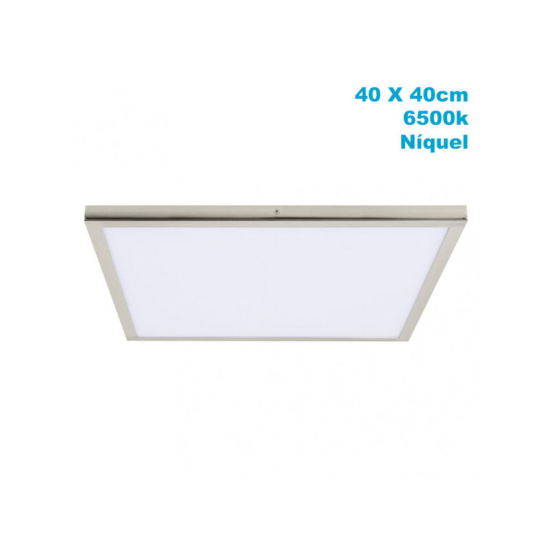 foto del prodotto fabrilamp - pannello di superficie 36w 6500k tivoli nichel 2,5x40x40 cm 3060 lm