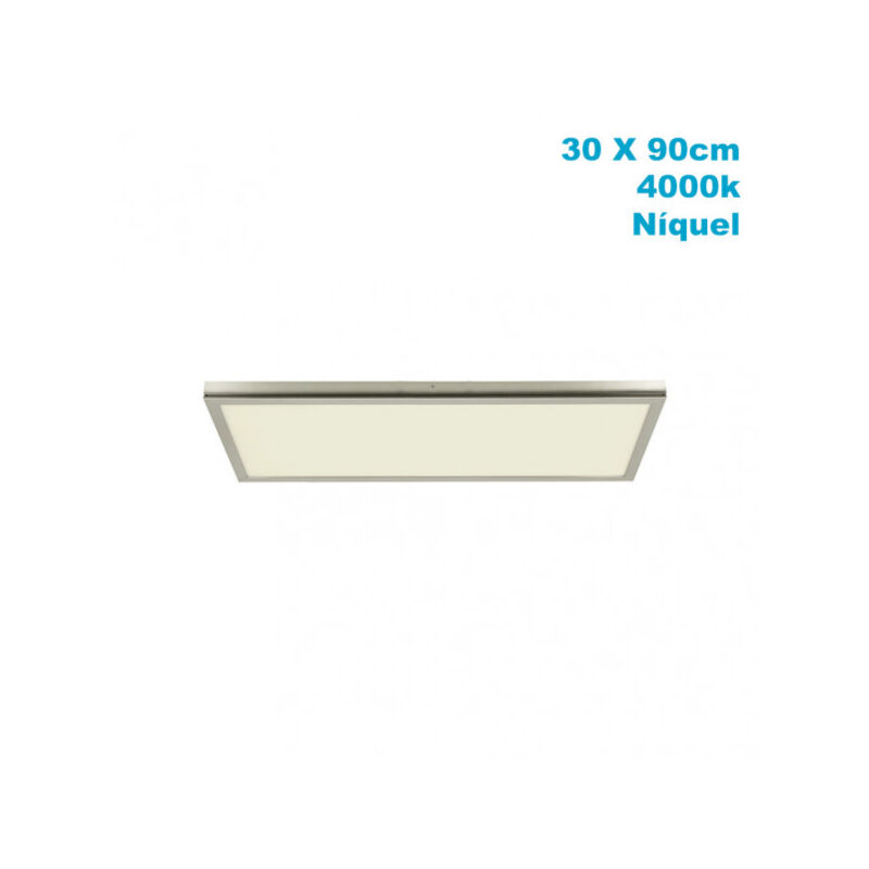 foto del prodotto fabrilamp - pannello di superficie 72w 4000k tivoli nichel 2,5x30x90 cm 6120 lm