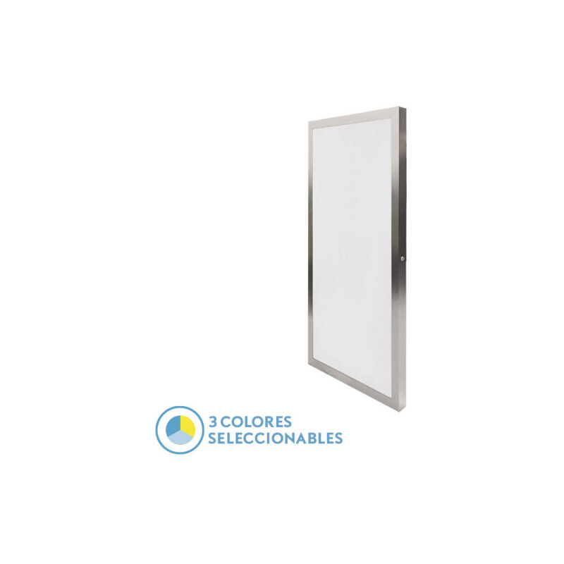 foto del prodotto fabrilamp - pannello piatto 36w 3000k-4000k-6500k 3,8x30x60 cm nichel 3600lm