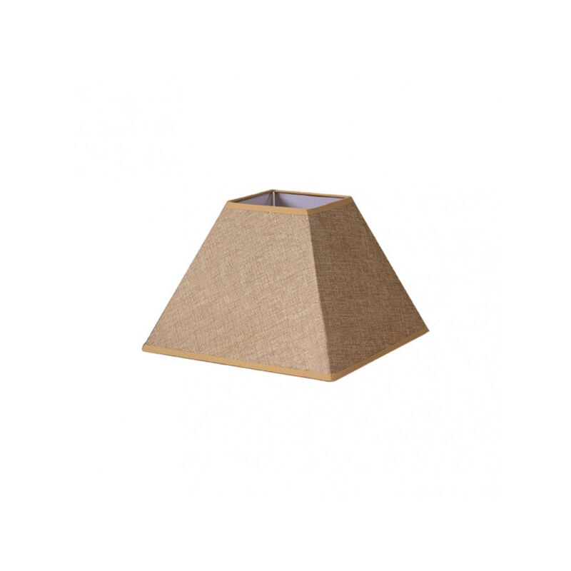 foto del prodotto fabrilamp paralume a piramide e27 marrone 35x15x25 cm saco juta