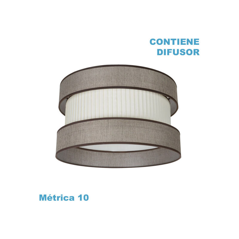 foto del prodotto fabrilamp paralume a sospensione home m10 marrone beige 50dx50dx25h diffusore incluso