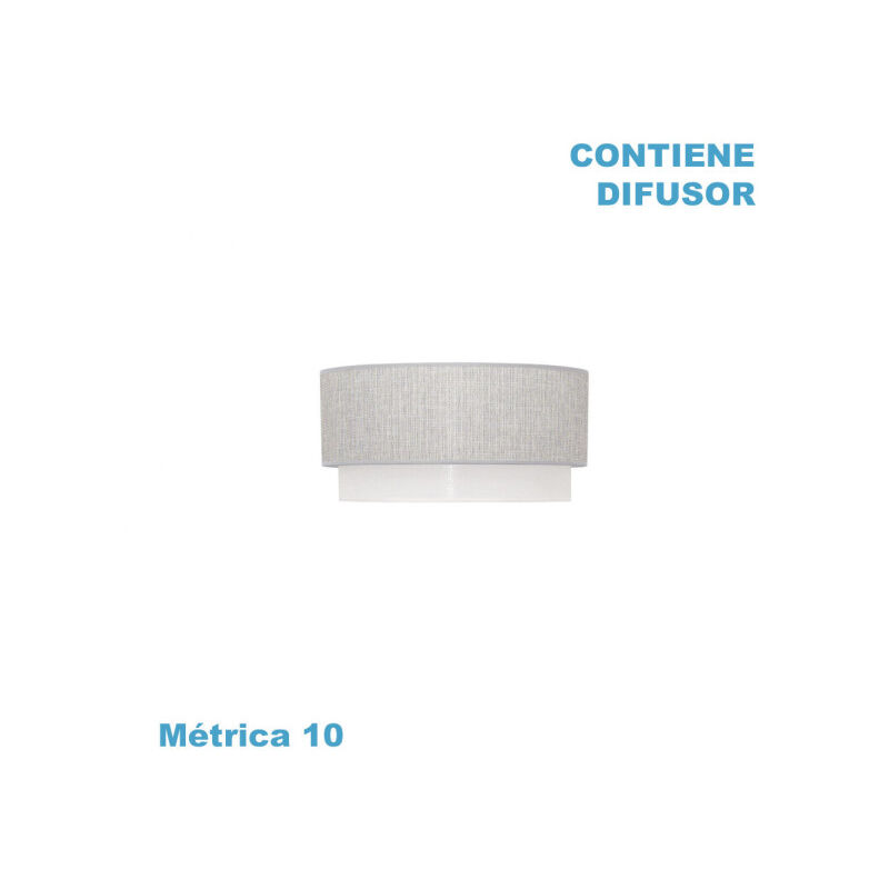 foto del prodotto fabrilamp paralume a sospensione kenya m10 grigio bianco 40dx38dx22h diffusore incluso