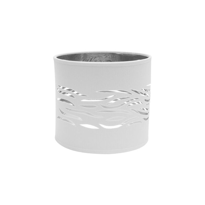 foto del prodotto fabrilamp paralume da tavolo fog 1xe14 bianco argento 17dx17dx15h
