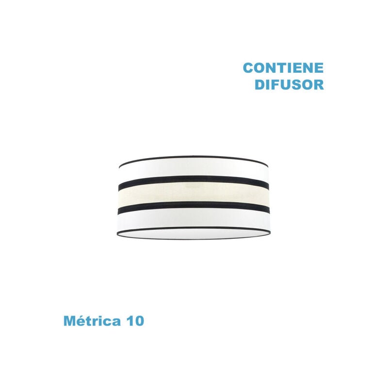 foto del prodotto fabrilamp paralume per lampada a sospensione karla m10 bianco beige 60d diffusore incluso