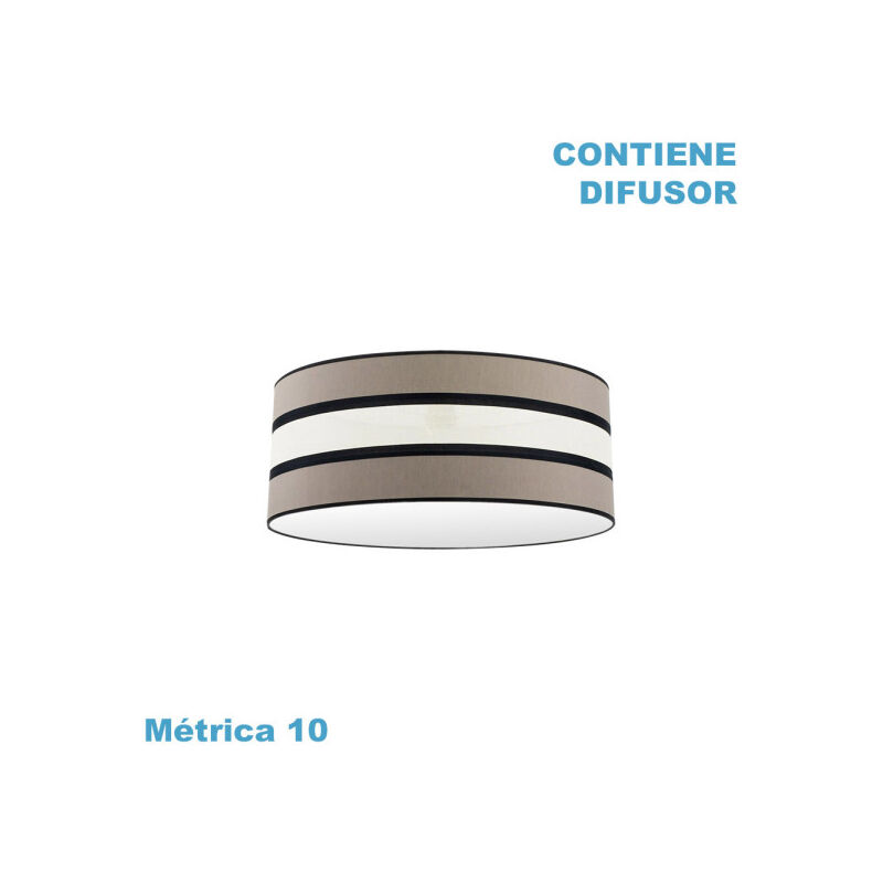 foto del prodotto fabrilamp paralume per lampada a sospensione karla m10 taupe beige 60dx60dx23h diffusore incluso