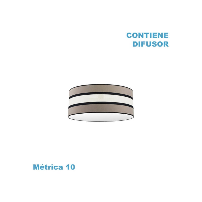 foto del prodotto fabrilamp paralume per sospensione karla m10 taupe beige 50dx50dx22h diffusore incluso
