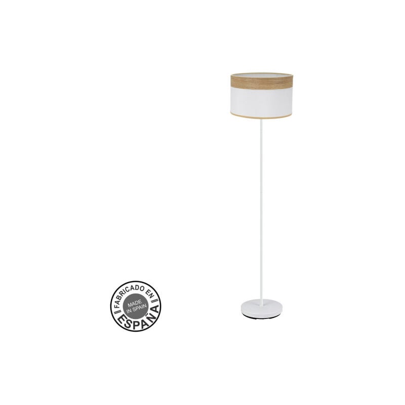 foto del prodotto fabrilamp pavimento soggiorno cloe 1xe27 bianco bianco legno chiaro 162x40x40 cm