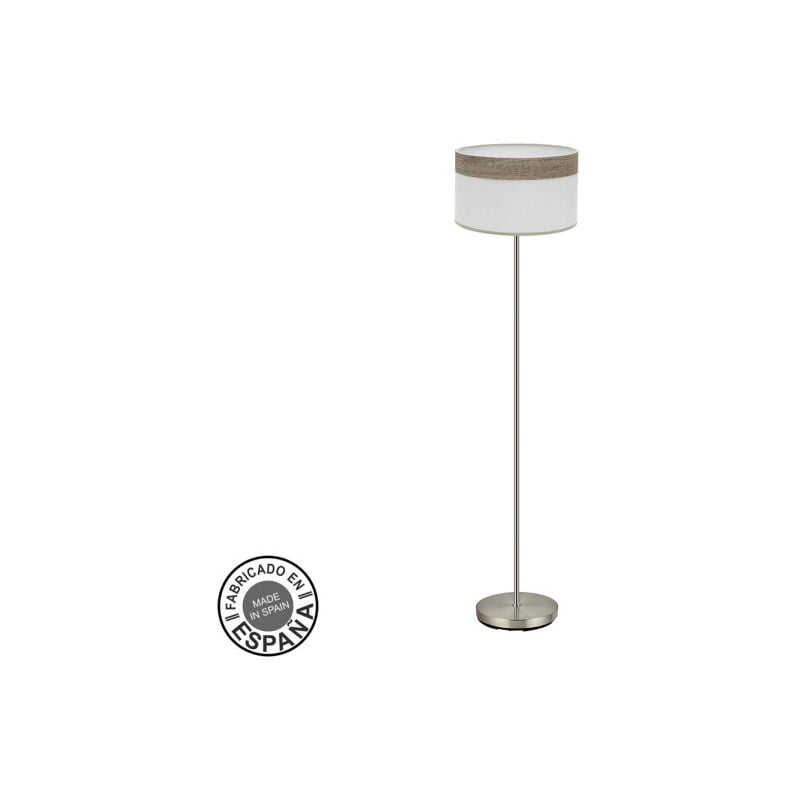 foto del prodotto fabrilamp pavimento soggiorno cloe 1xe27 nichel legno bianco grigio 162x40x40 cm