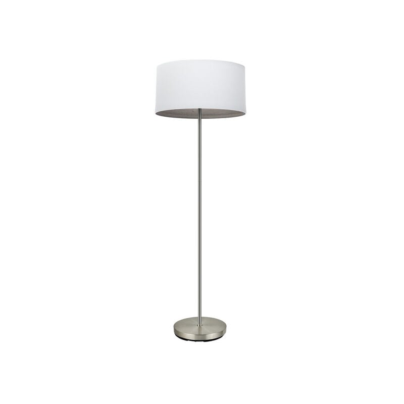 foto del prodotto fabrilamp pavimento soggiorno tatiana 1xe27 nichel bianco grigio 162x40x40 cm
