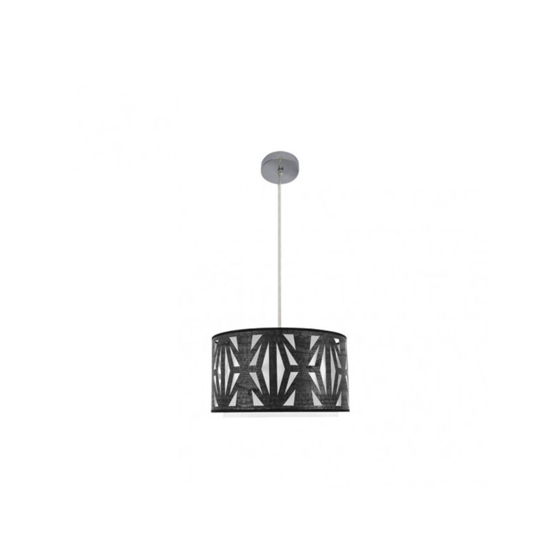 foto del prodotto fabrilamp pendente 1lux xe27 modello katerina cromo legno nero dimmerabile