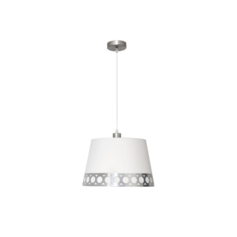 foto del prodotto fabrilamp pendente dahlia 1xe27 bianco argento regx40x40 cm